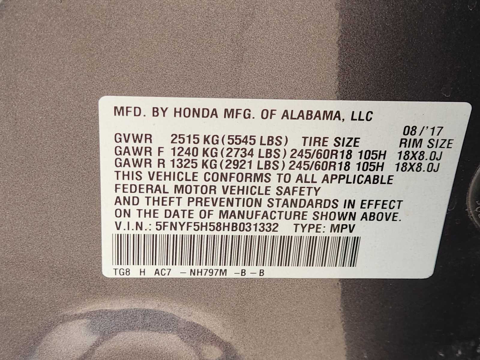 Thumbnail: 2017 Honda Pilot - 22