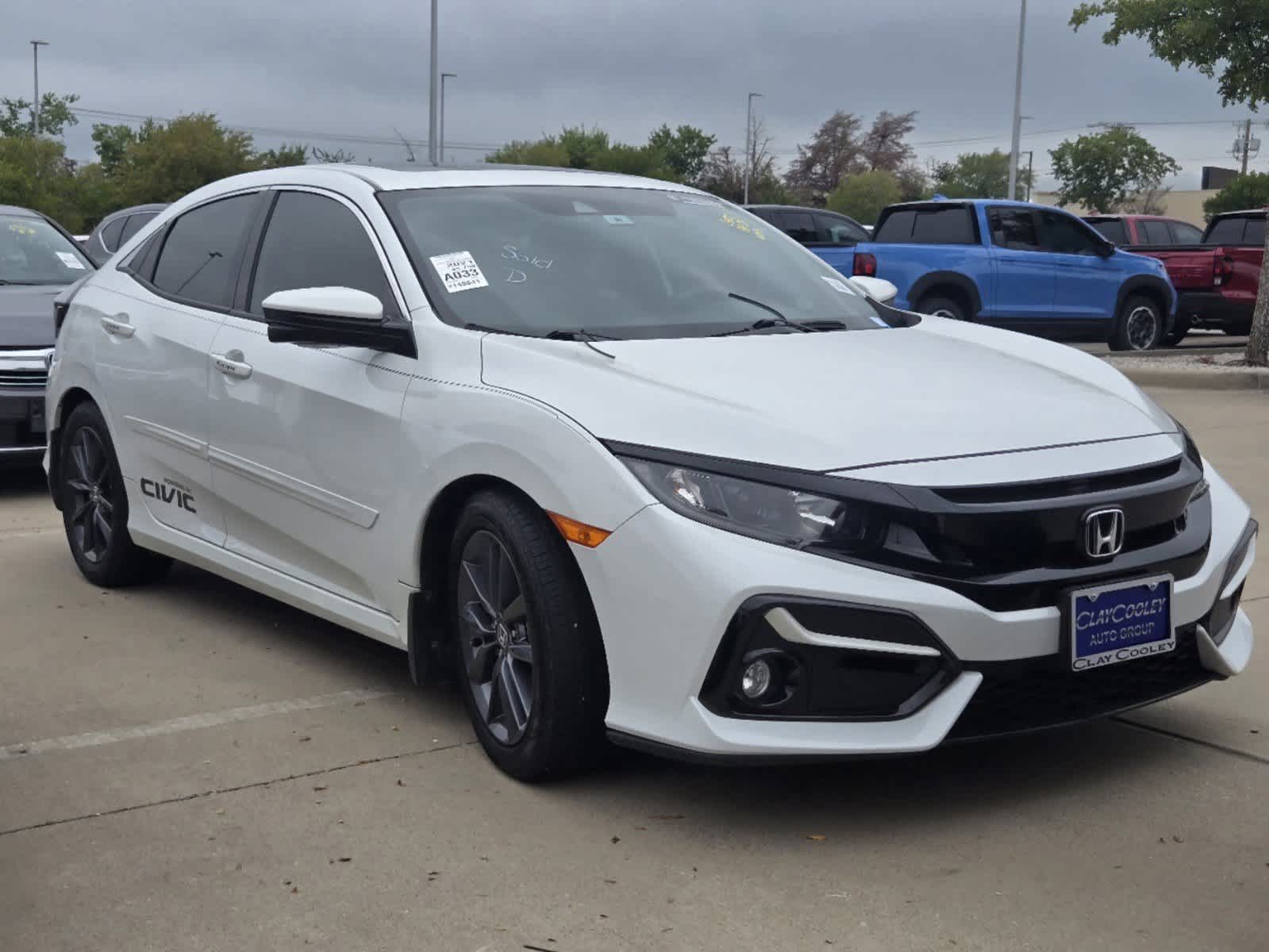 Used 2021 Honda Civic Hatchback EX with VIN SHHFK7H63MU212922 for sale in Rockwall, TX