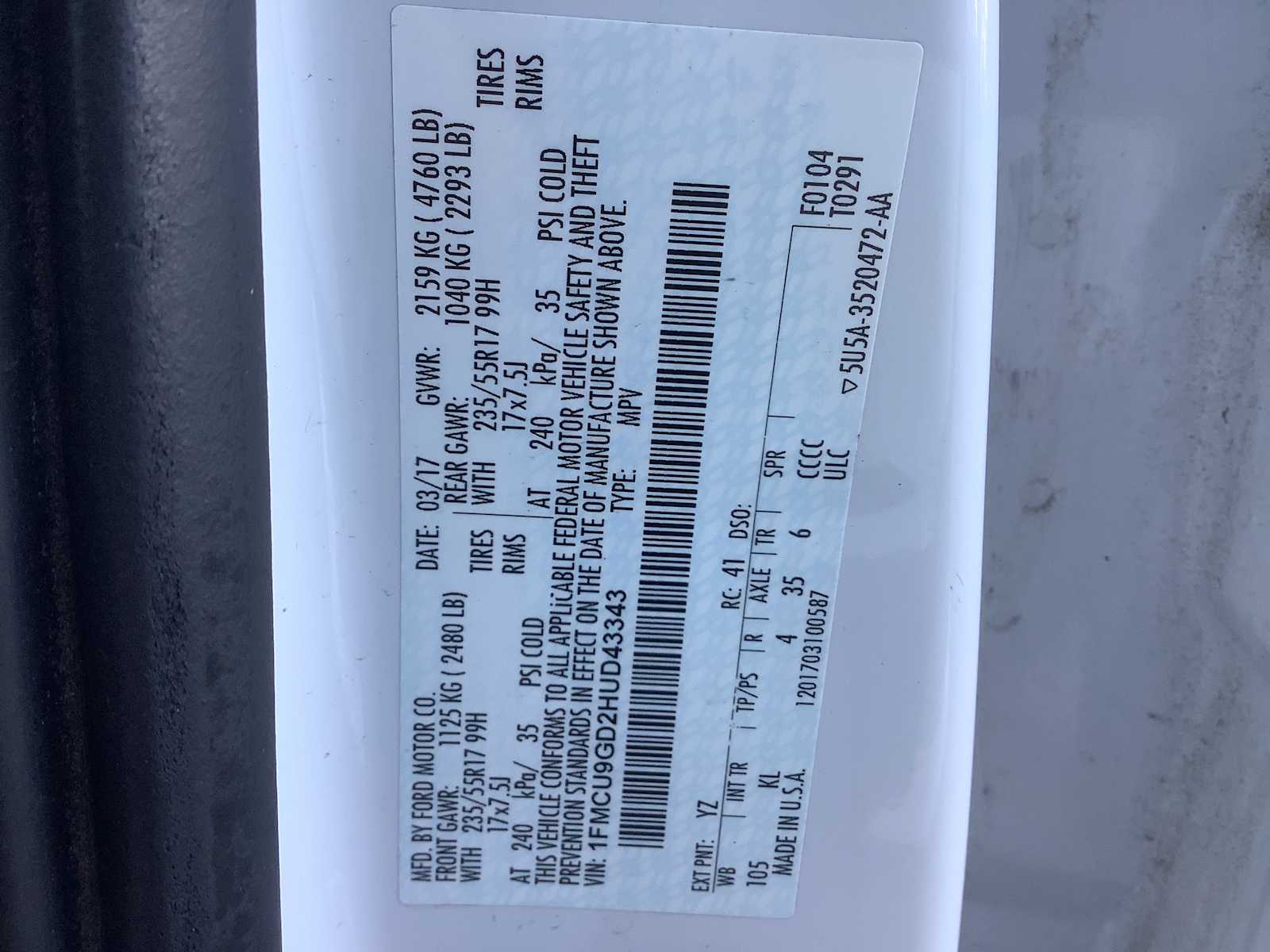 Thumbnail: 2017 Ford Escape - 21