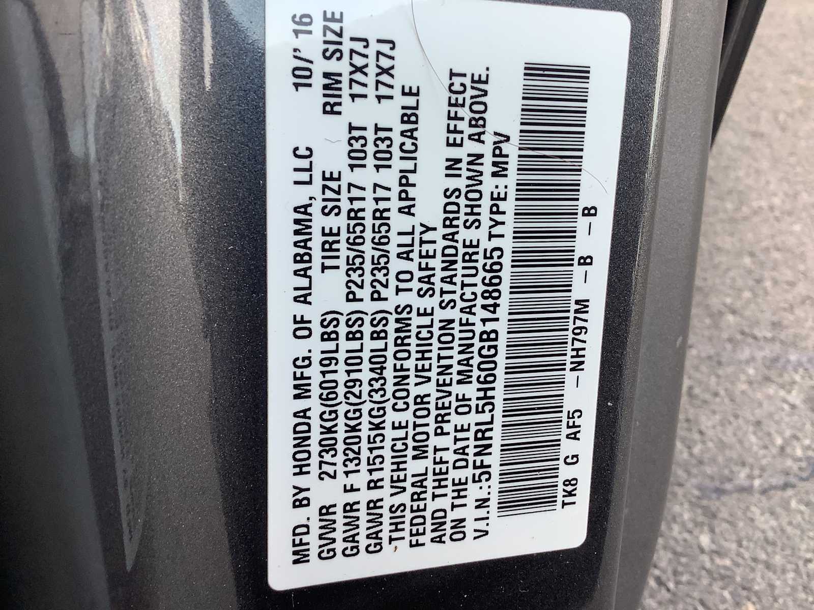 2016 Honda Odyssey EX-L - Photo 21