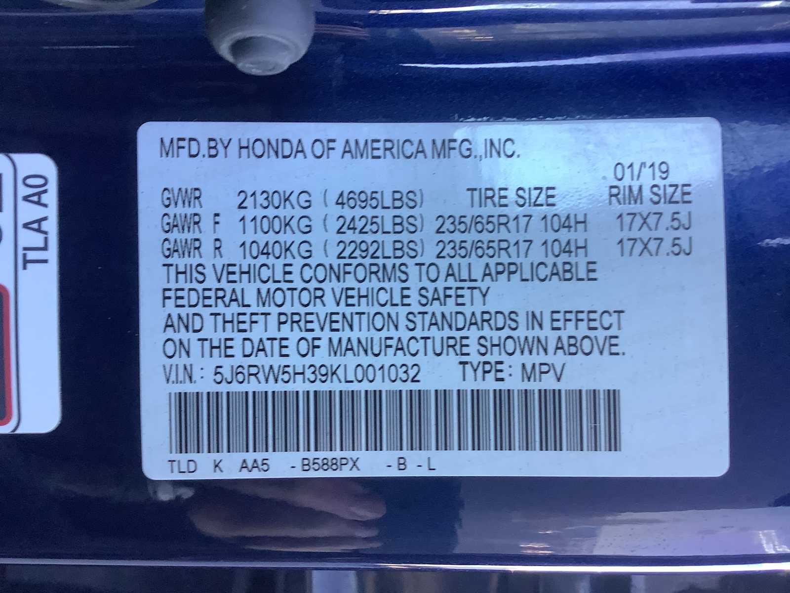 2019 Honda CR-V LX - Photo 21