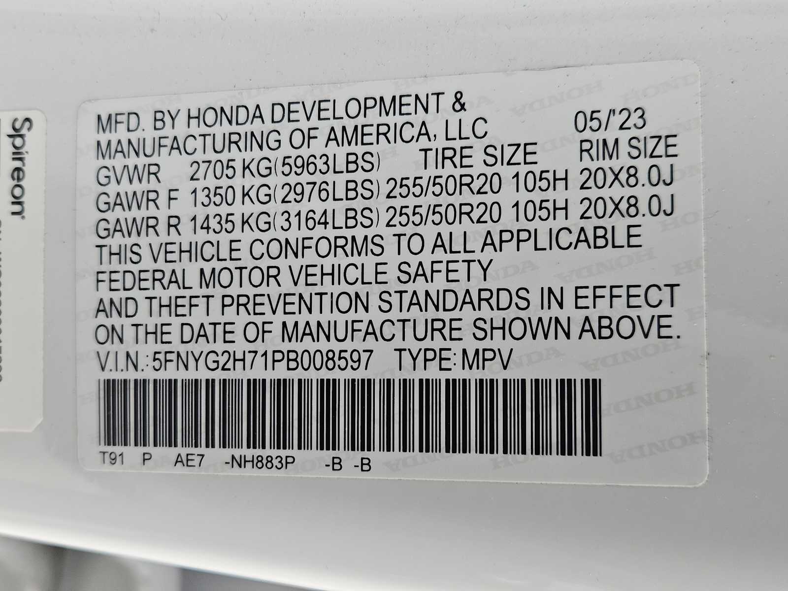 2023 Honda Pilot Touring 34