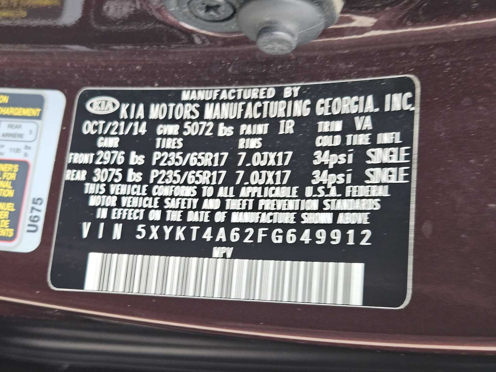 Thumbnail: 2015 Kia Sorento - 31