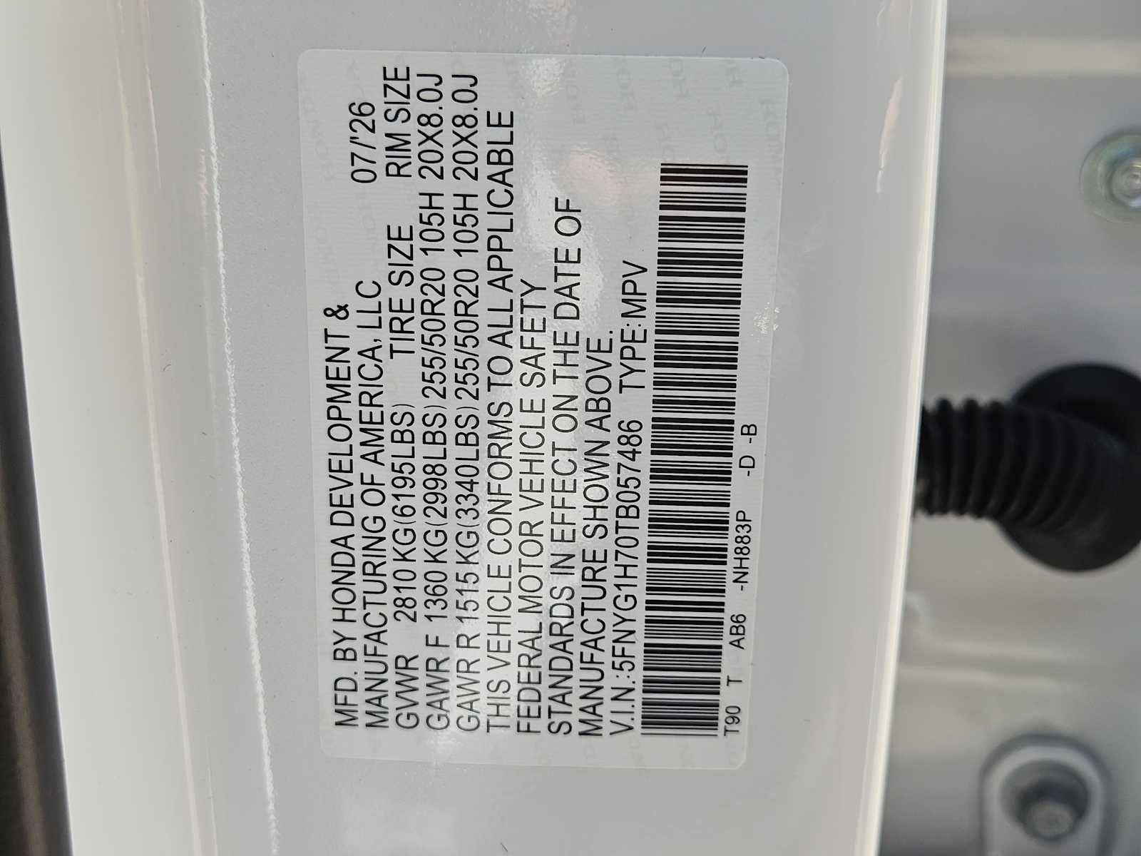 New 2026 Honda Pilot Touring S, photo 25