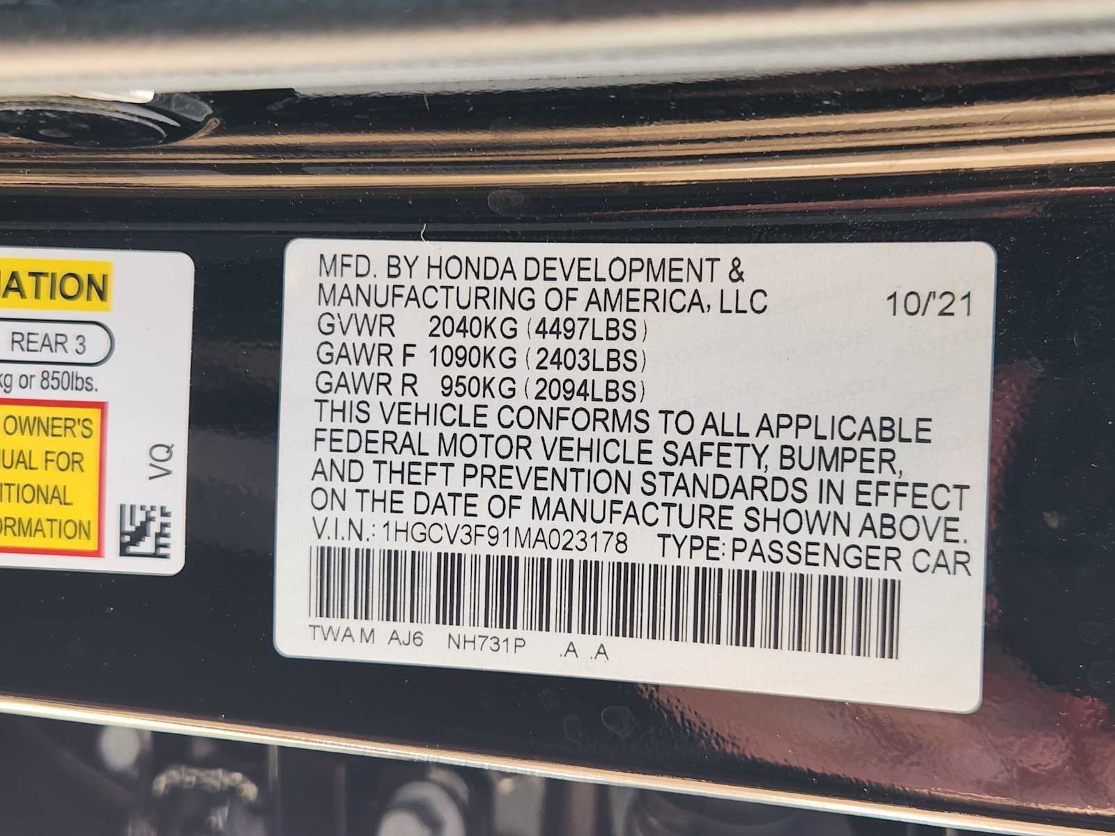Thumbnail: 2021 Honda Accord - 33