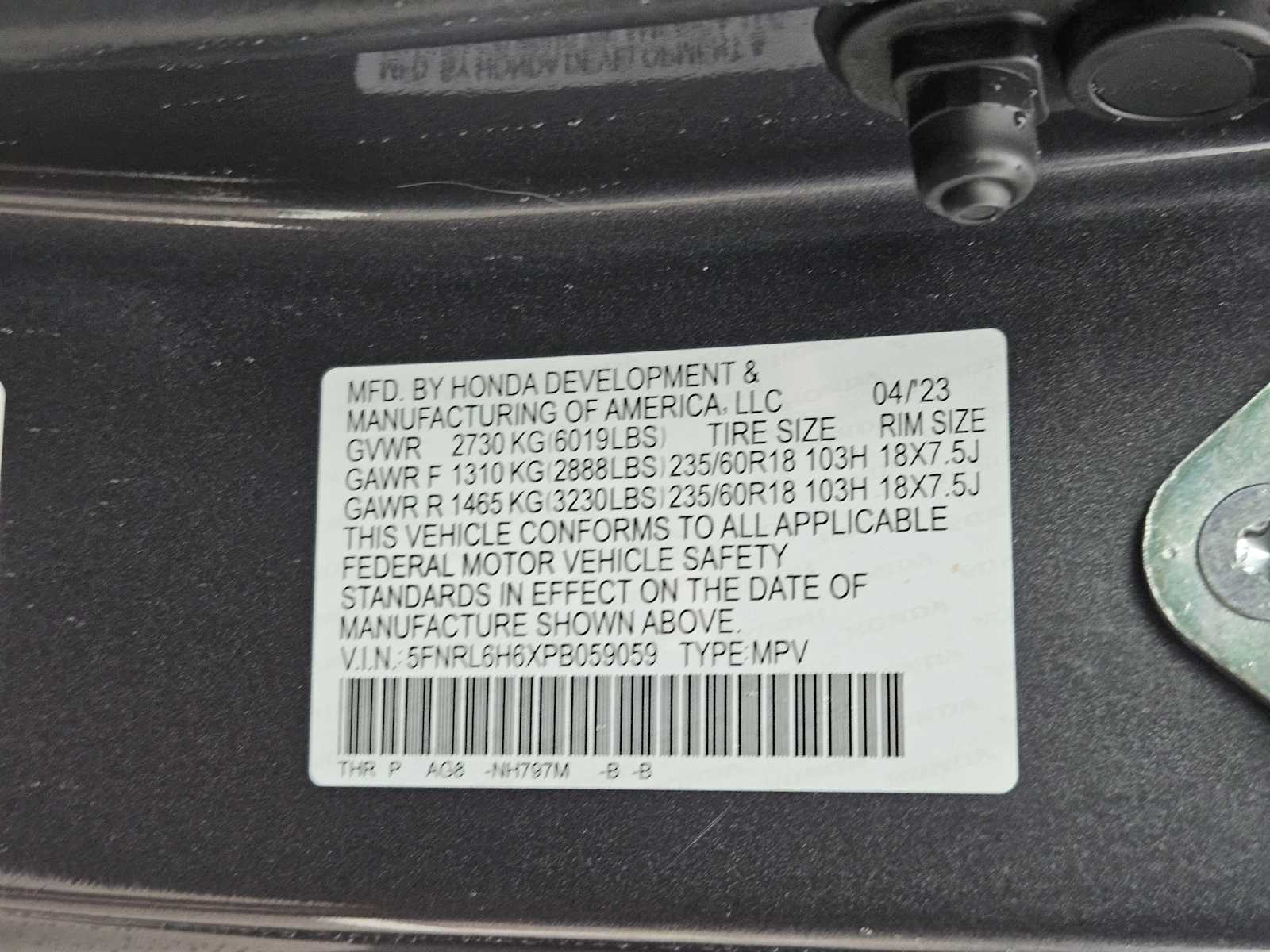 Thumbnail: 2023 Honda Odyssey - 33