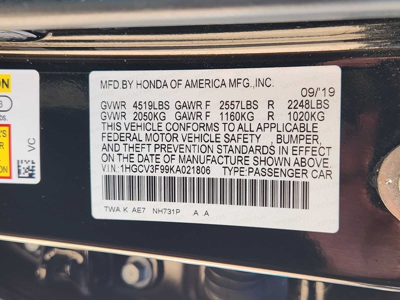 Thumbnail: 2019 Honda Accord - 34