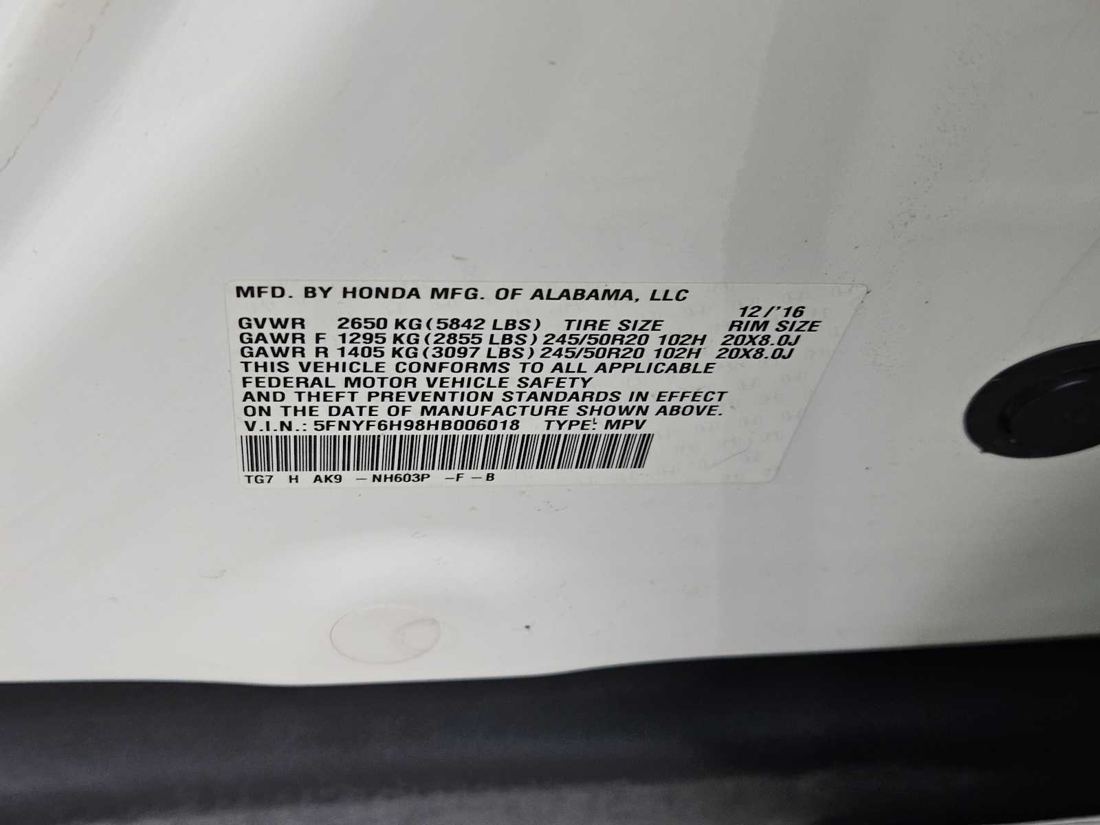 Thumbnail: 2017 Honda Pilot - 35