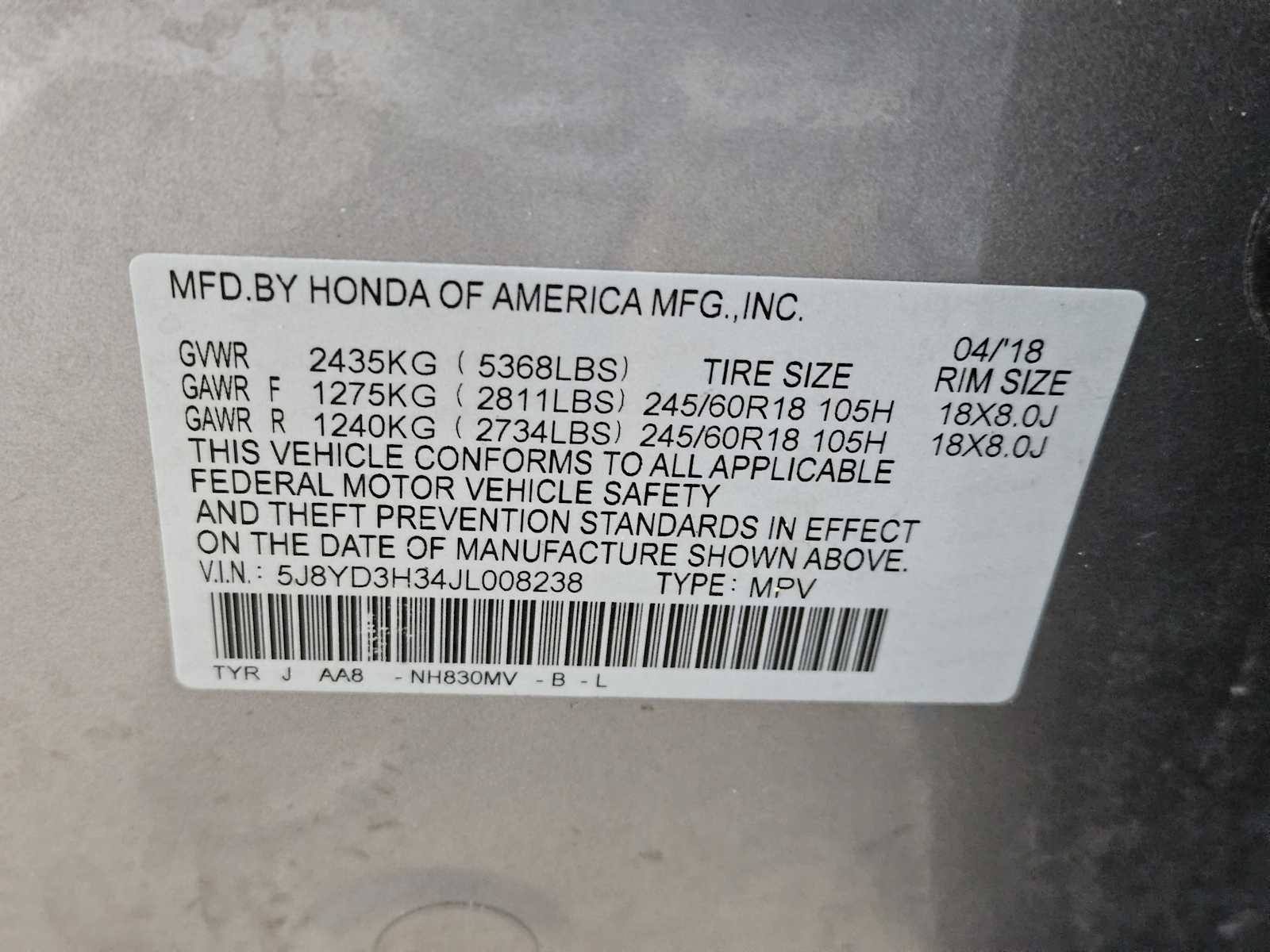 2018 Acura MDX Base 36