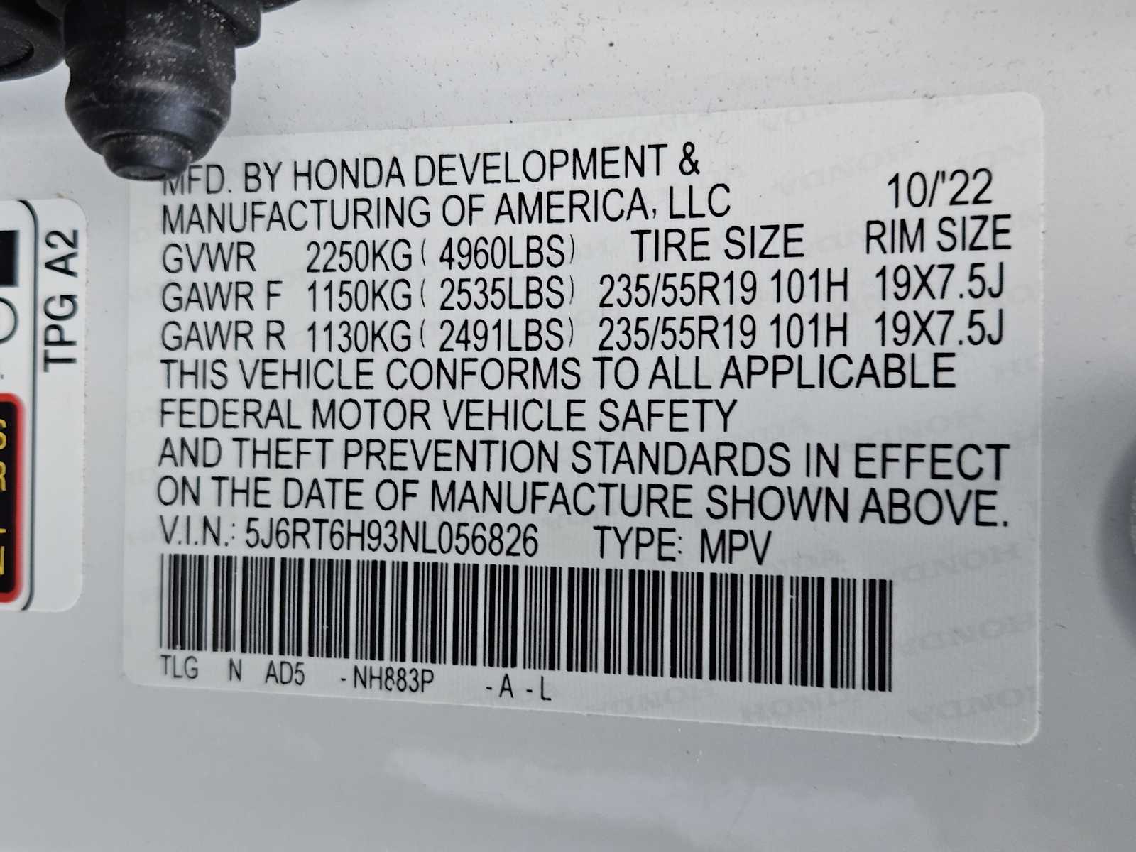 2022 Honda CR-V Touring 34