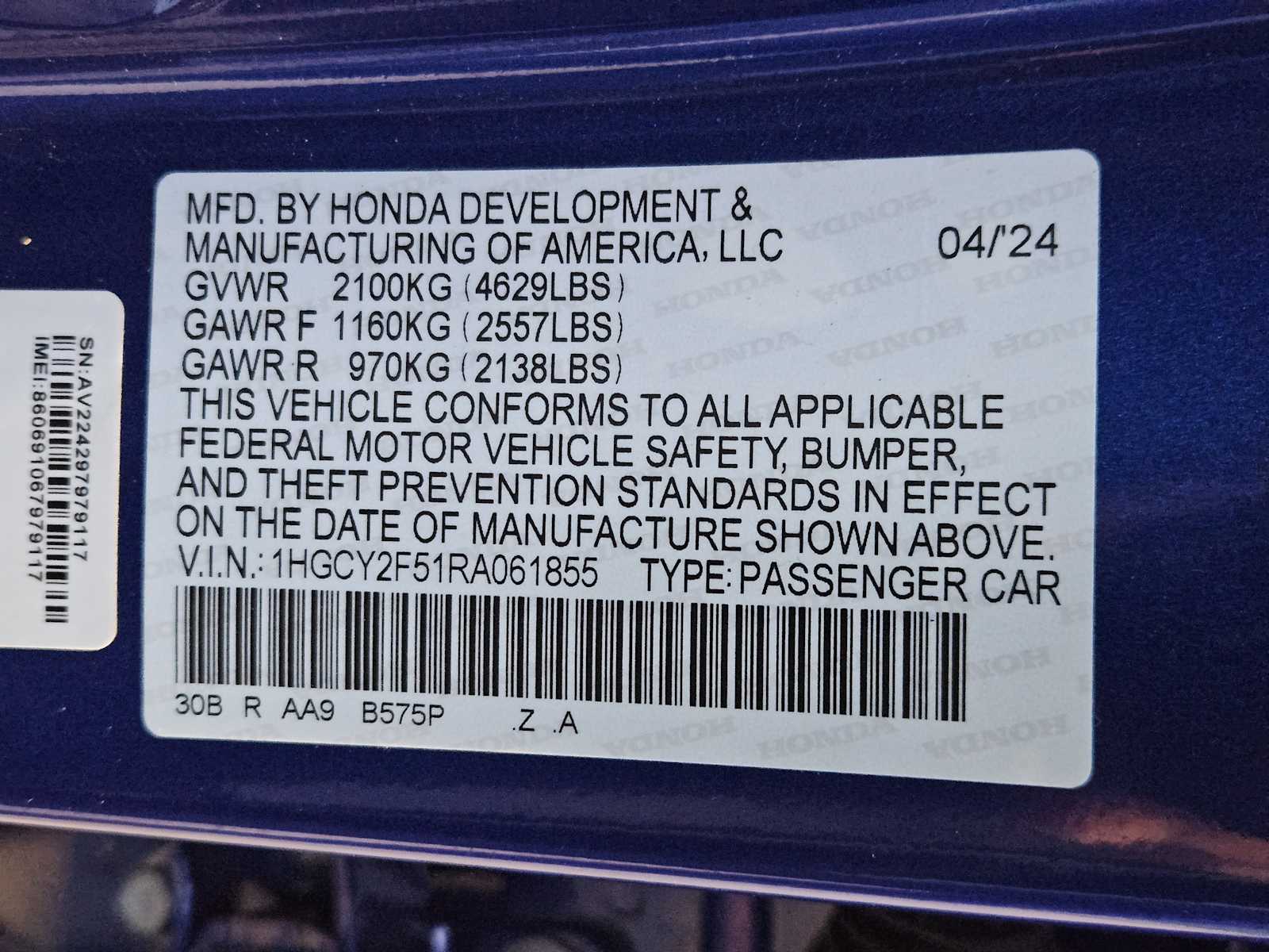 2024 Honda Accord Sport 33