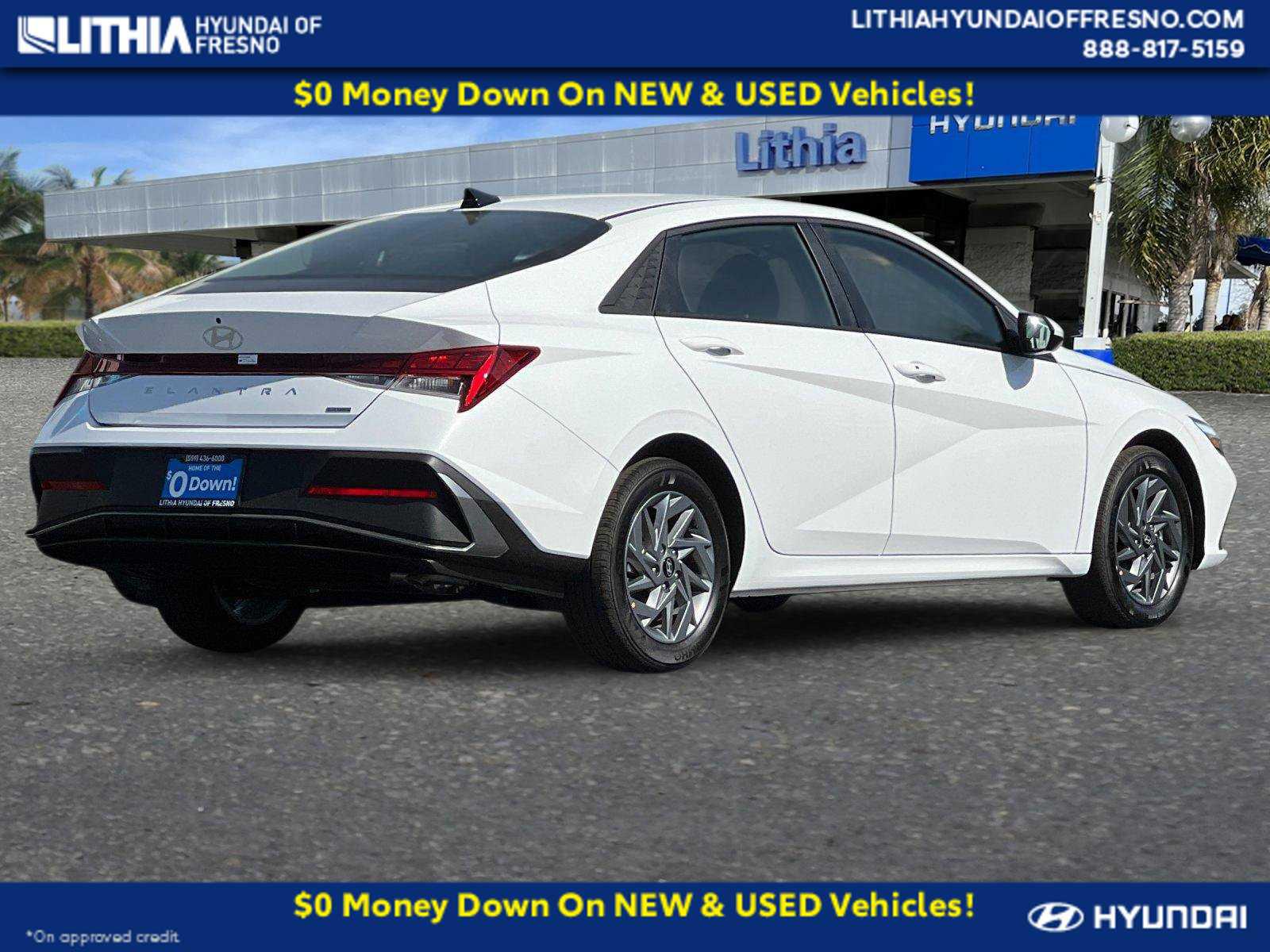 New 2025 Hyundai Elantra Hybrid Blue Sedan