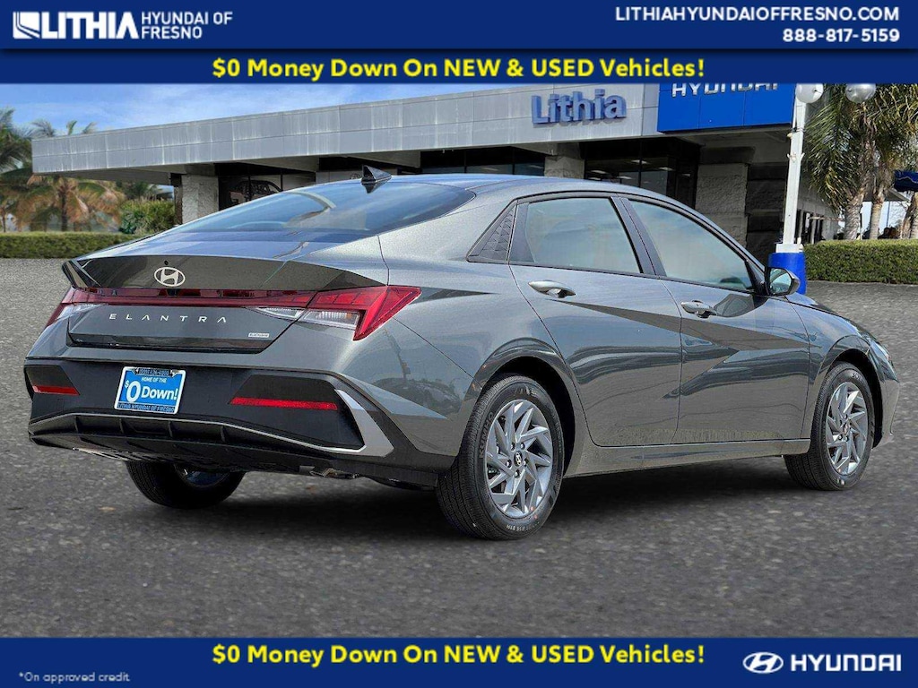 New 2026 Hyundai Elantra Hybrid Blue Sedan