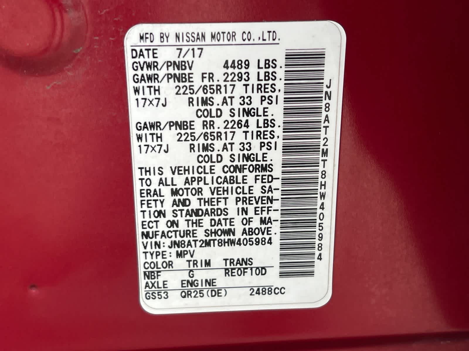 Thumbnail: 2017 Nissan Rogue - 30