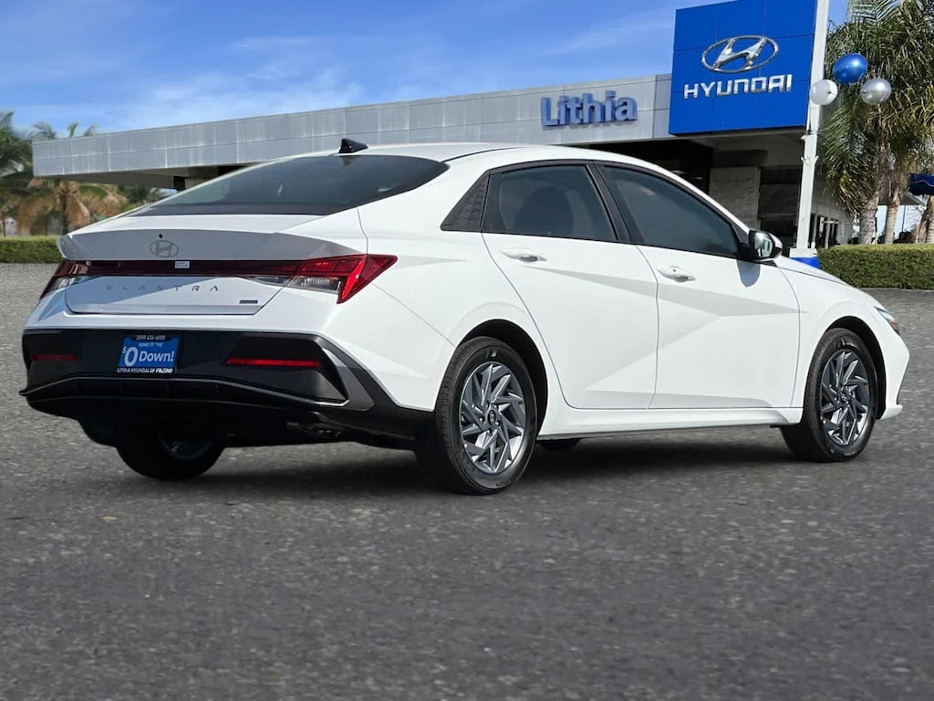 New 2025 Hyundai Elantra Hybrid Blue Sedan