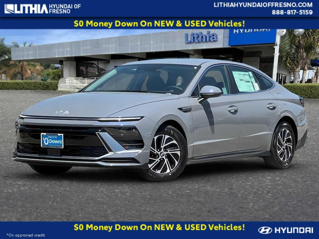 New 2026 Hyundai Sonata Hybrid Blue Sedan