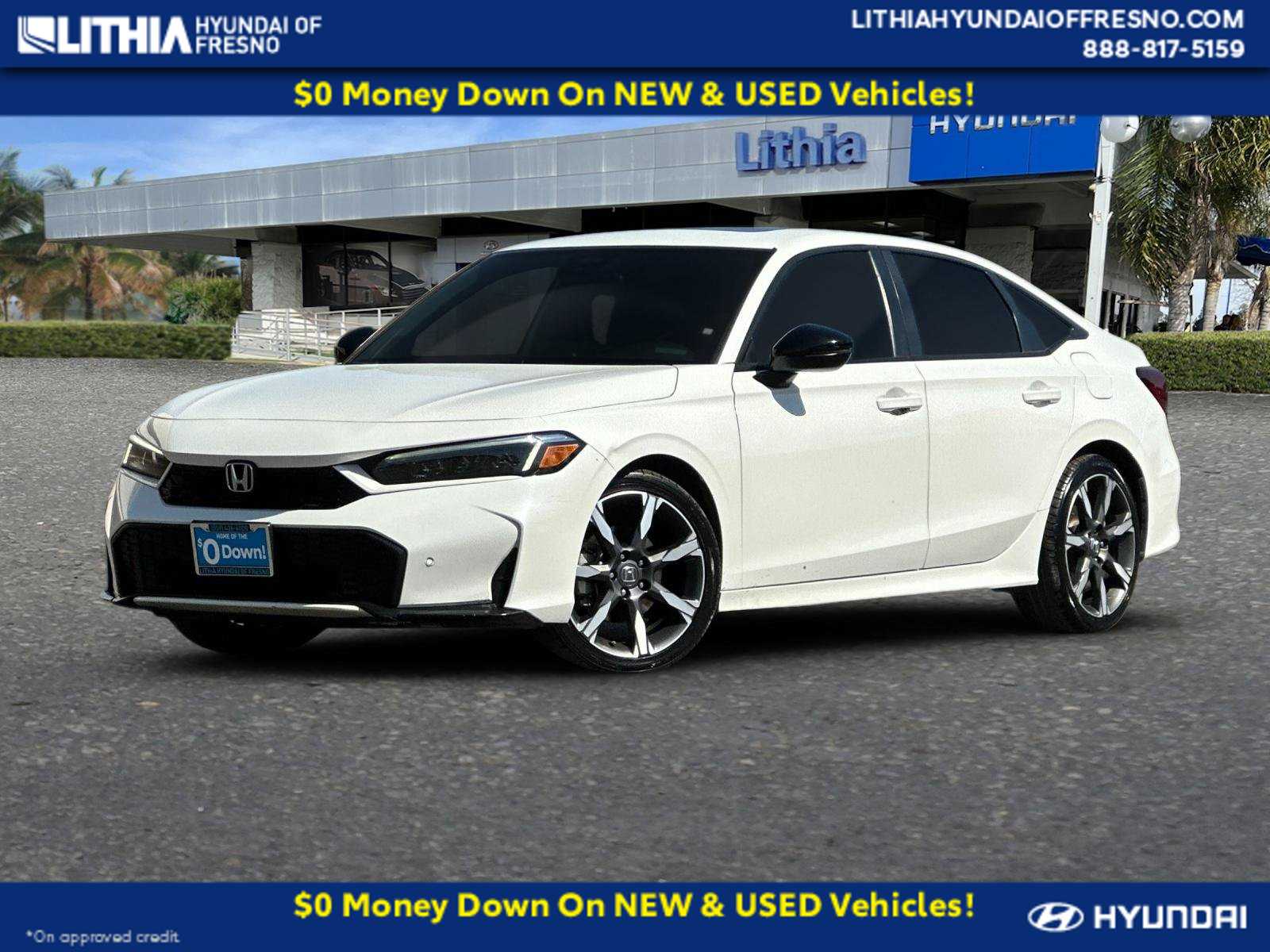 2025 Honda Civic Hybrid Sedan Platinum White Pe
