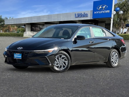 2026 Hyundai Elantra Hybrid Blue Sedan