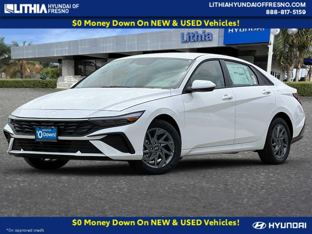 New 2026 Hyundai Elantra Hybrid Blue Sedan
