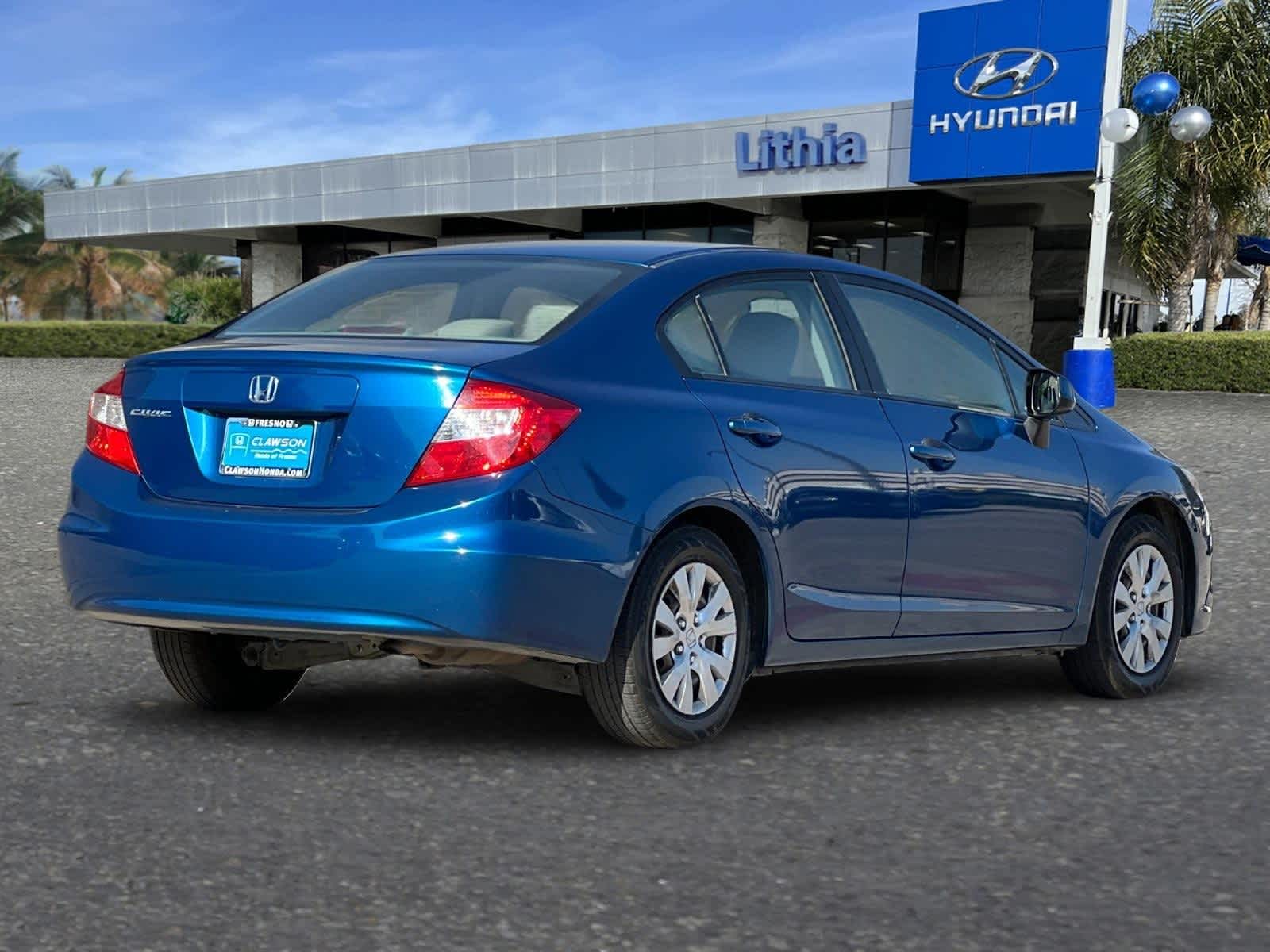 Used 2012 Honda Civic LX with VIN 19XFB2E58CE066389 for sale in Fresno, CA