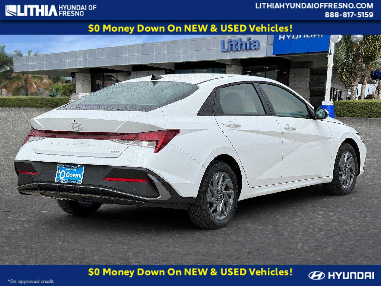 New 2026 Hyundai Elantra Hybrid Blue Sedan
