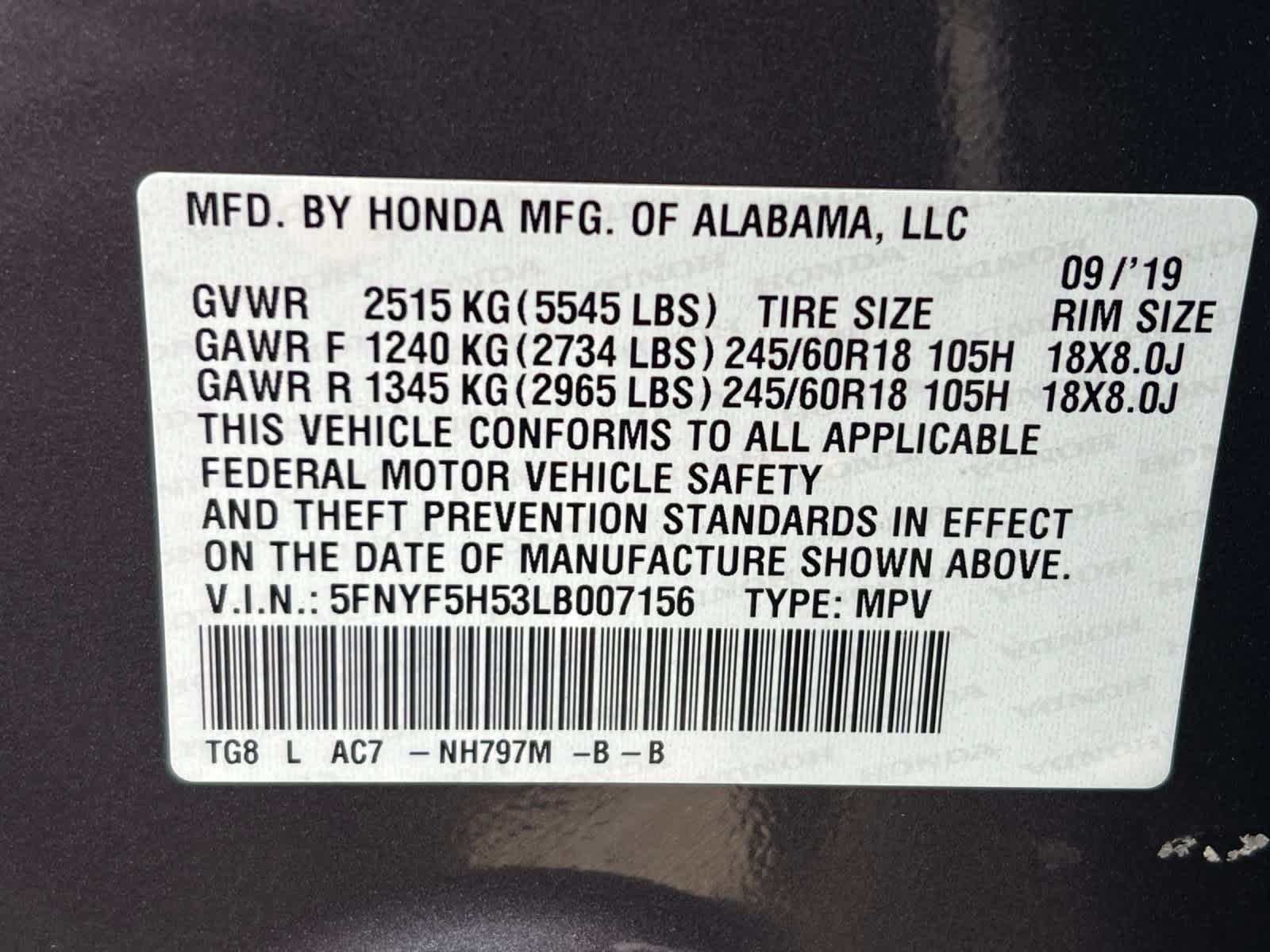 Thumbnail: 2020 Honda Pilot - 32