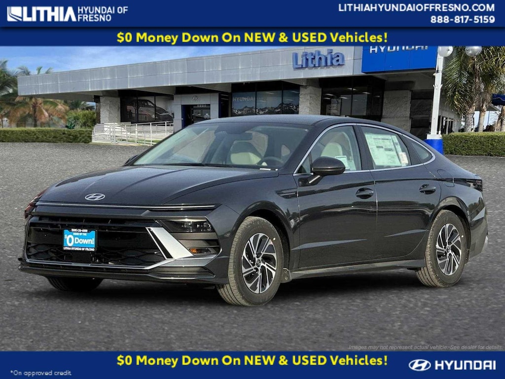 New 2026 Hyundai Sonata Hybrid Blue Sedan