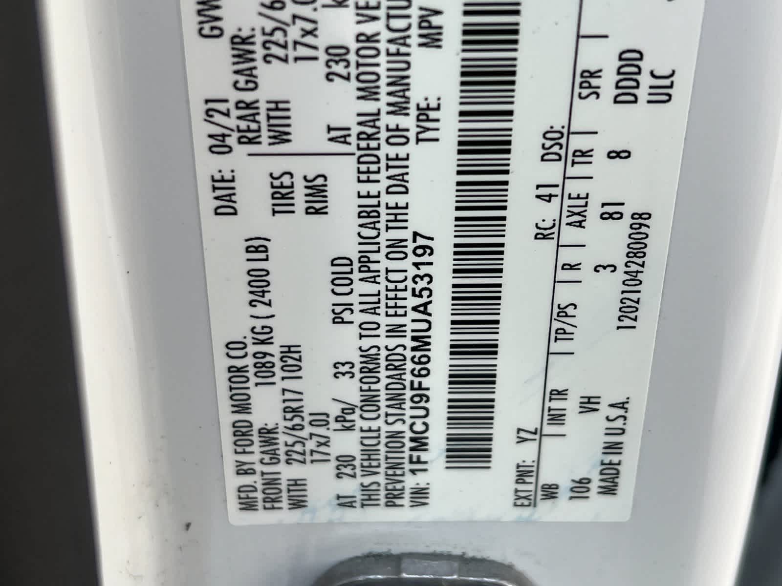 Thumbnail: 2021 Ford Escape - 29