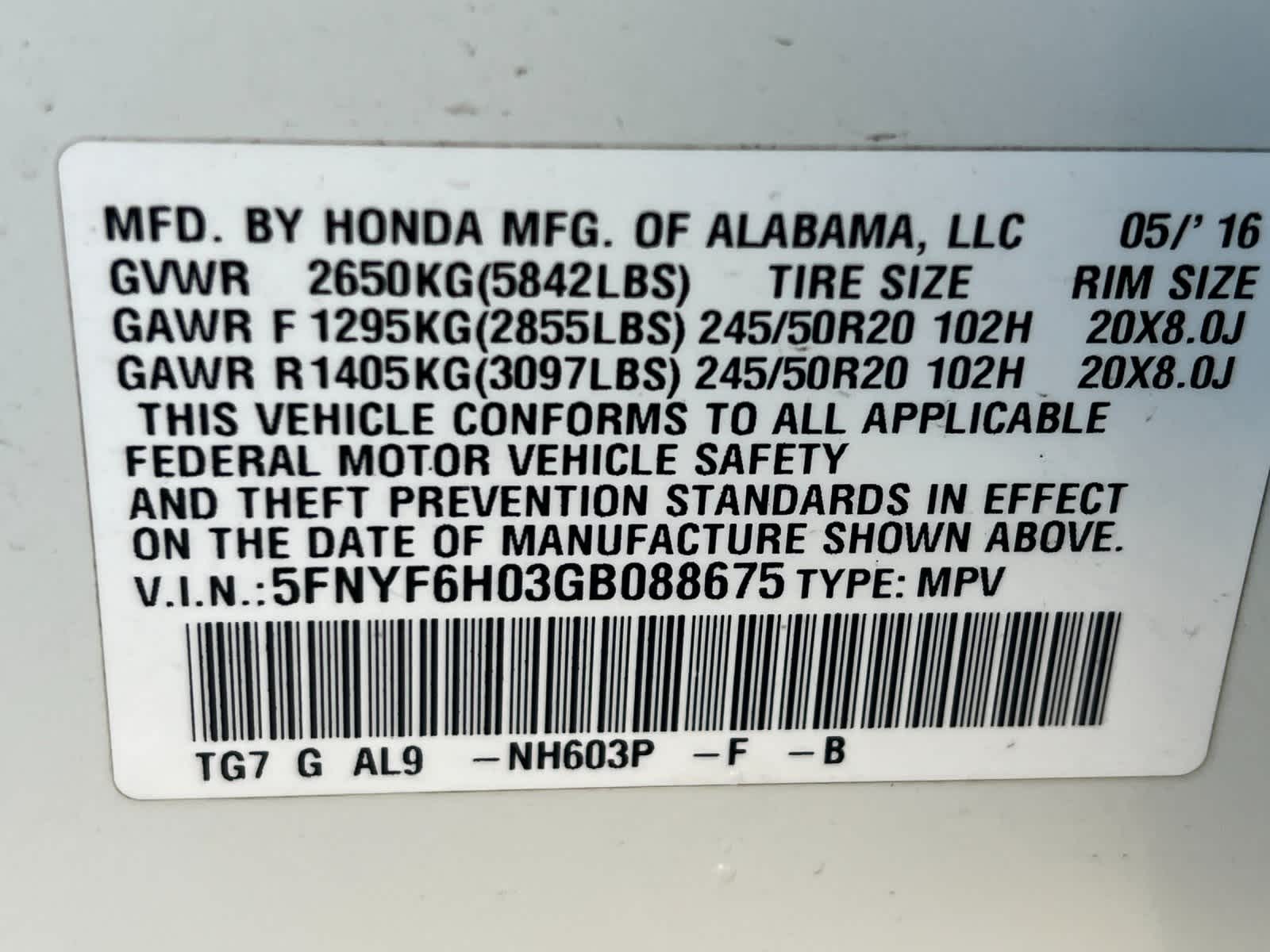 Thumbnail: 2016 Honda Pilot - 33