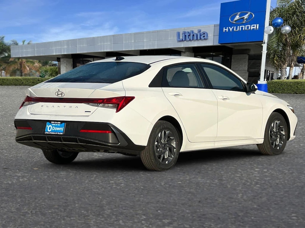 New 2026 Hyundai Elantra Hybrid Blue Sedan