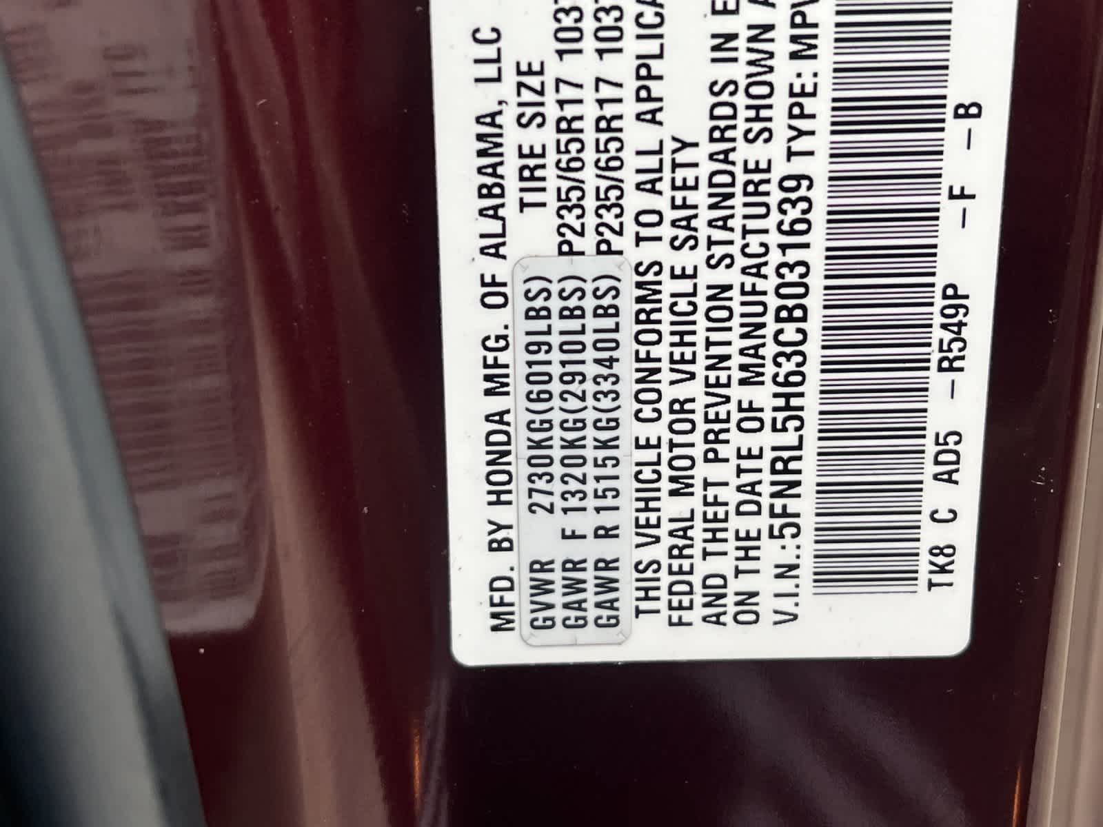 Thumbnail: 2012 Honda Odyssey - 31