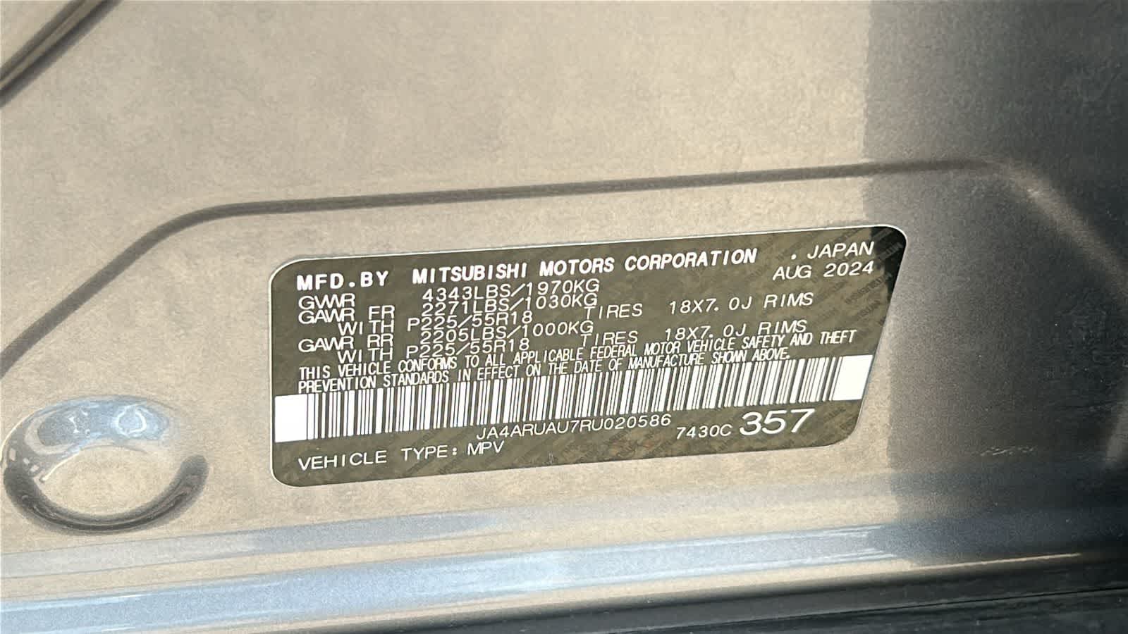 Used 2024 Mitsubishi SUV 2.0 ES Mercury Gray Metallic For Sale at