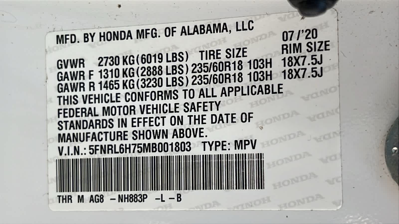 Thumbnail: 2021 Honda Odyssey - 30