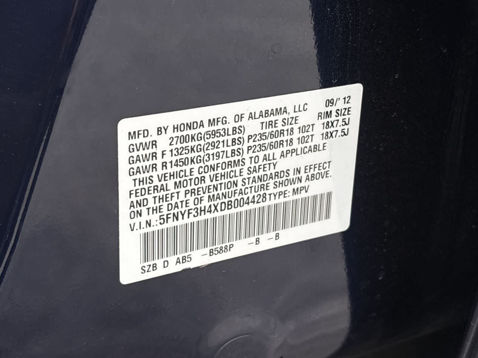 Thumbnail: 2013 Honda Pilot - 21