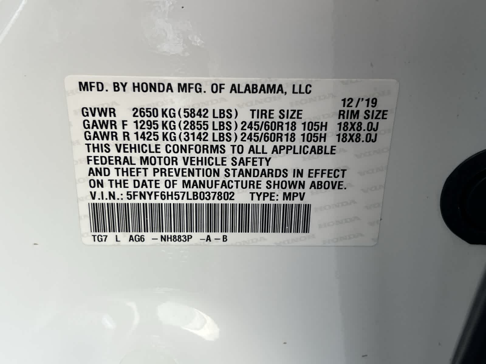 Thumbnail: 2020 Honda Pilot - 20