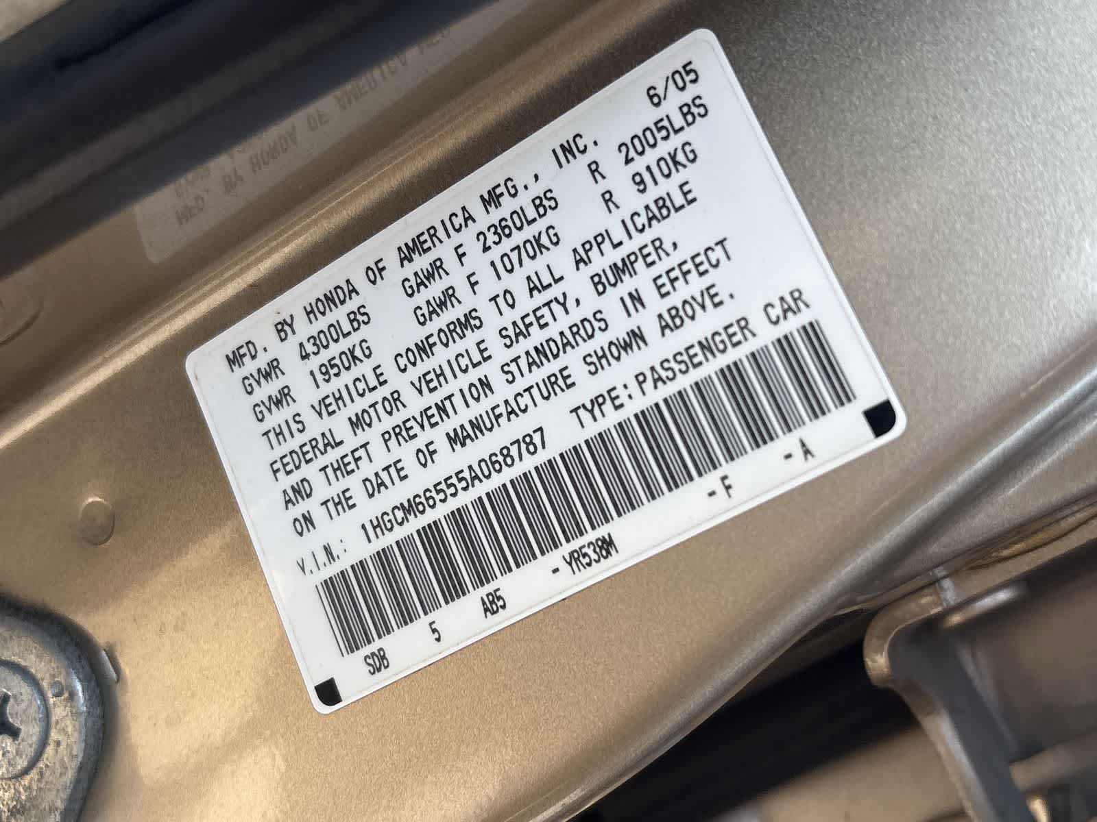 Thumbnail: 2005 Honda Accord - 13