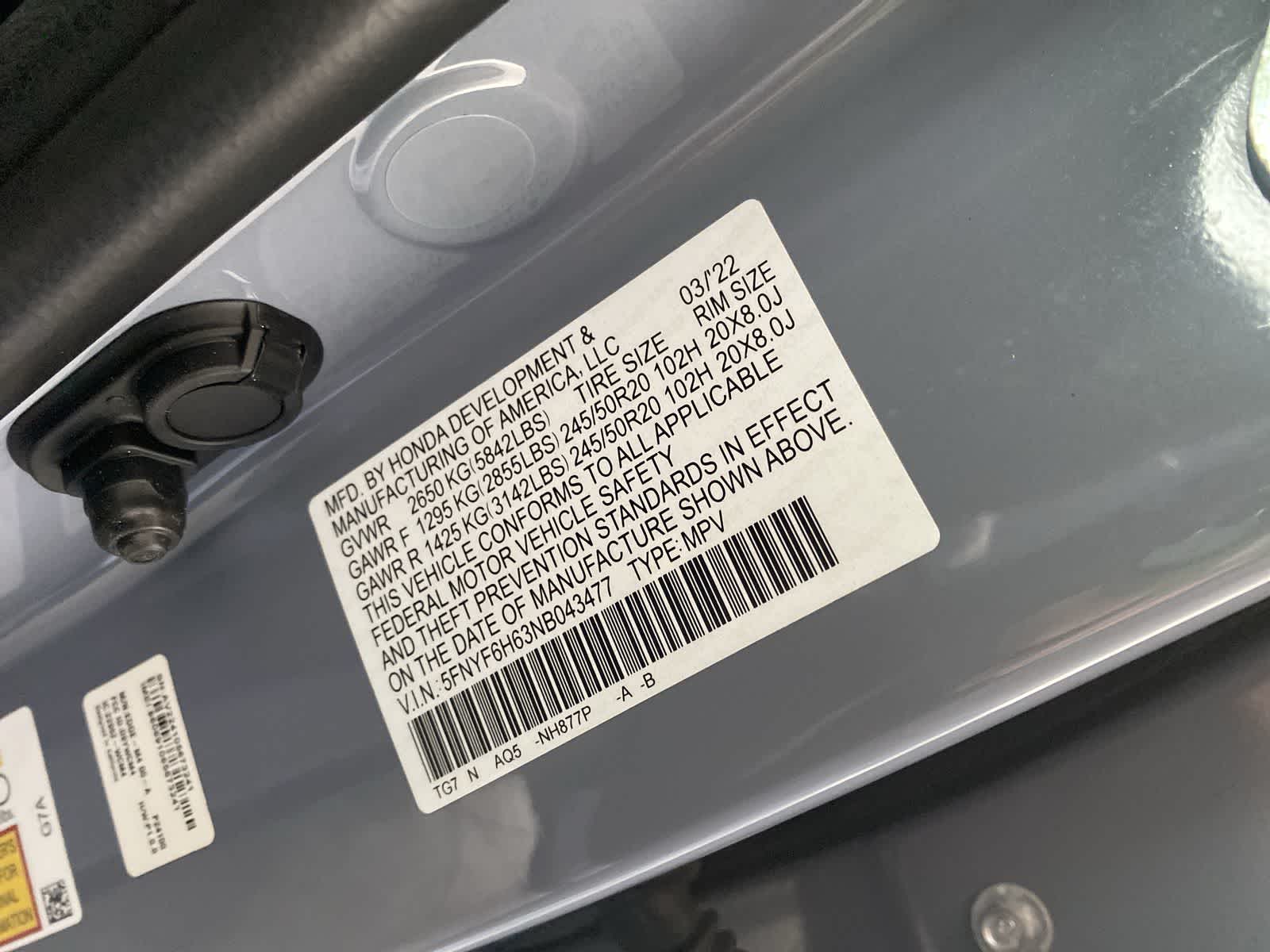 2022 Honda Pilot Touring 27