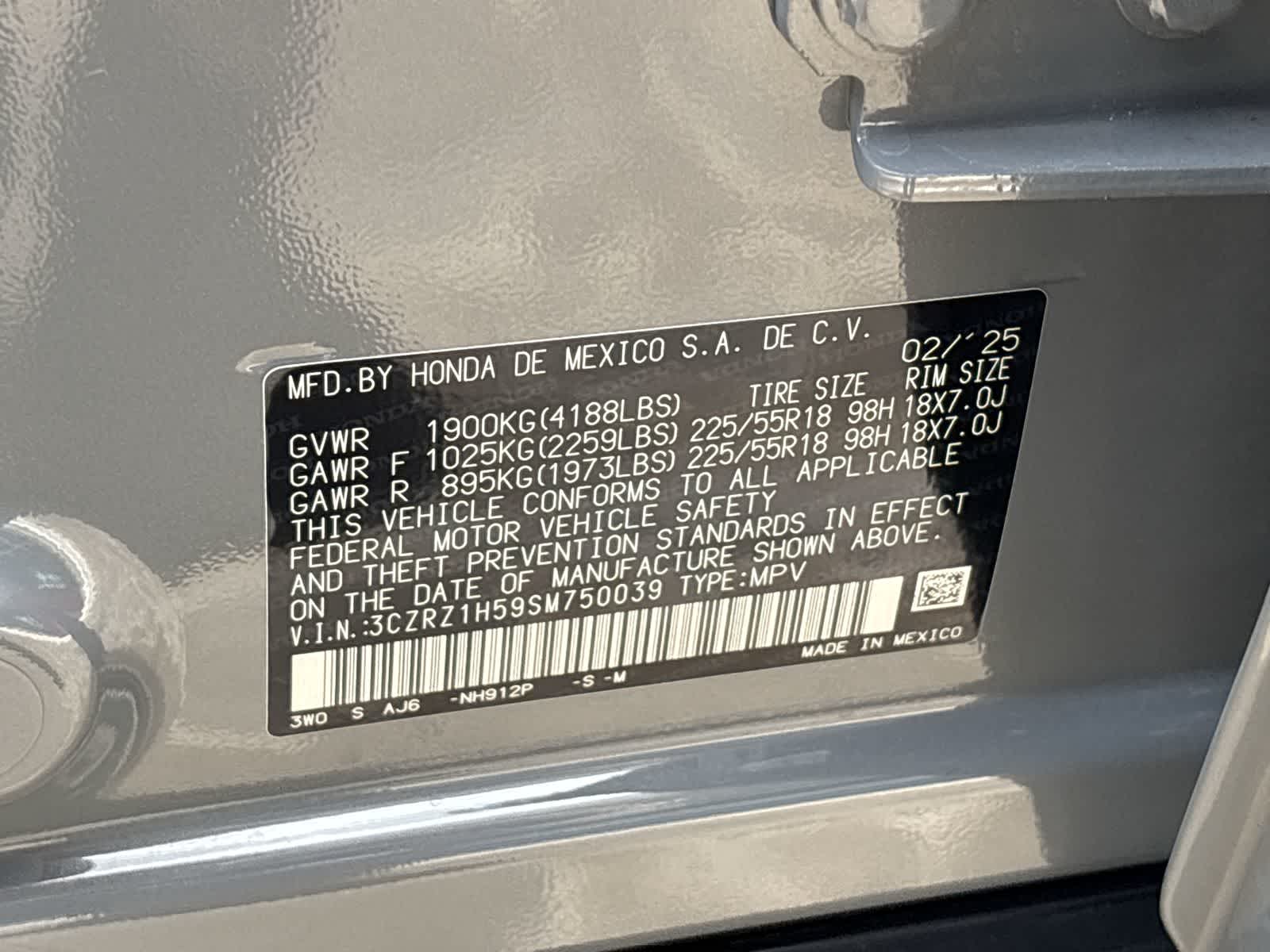 2025 Honda HR-V Sport 20