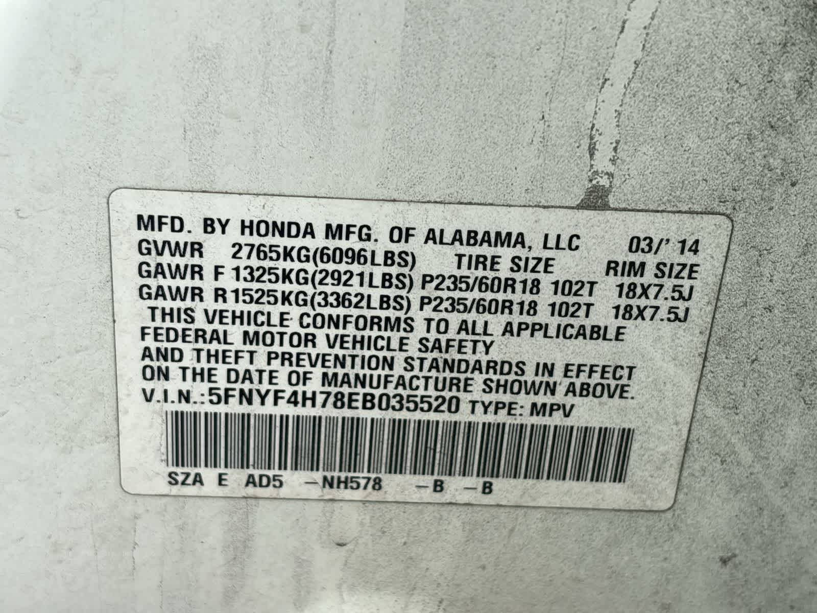 Thumbnail: 2014 Honda Pilot - 18