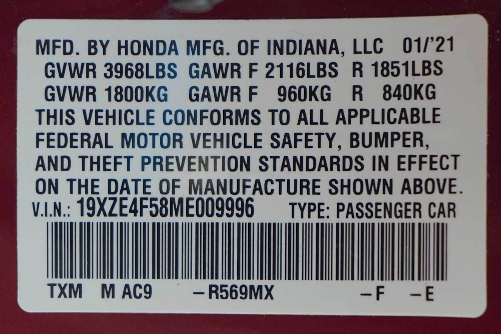 Thumbnail: 2021 Honda Insight - 29