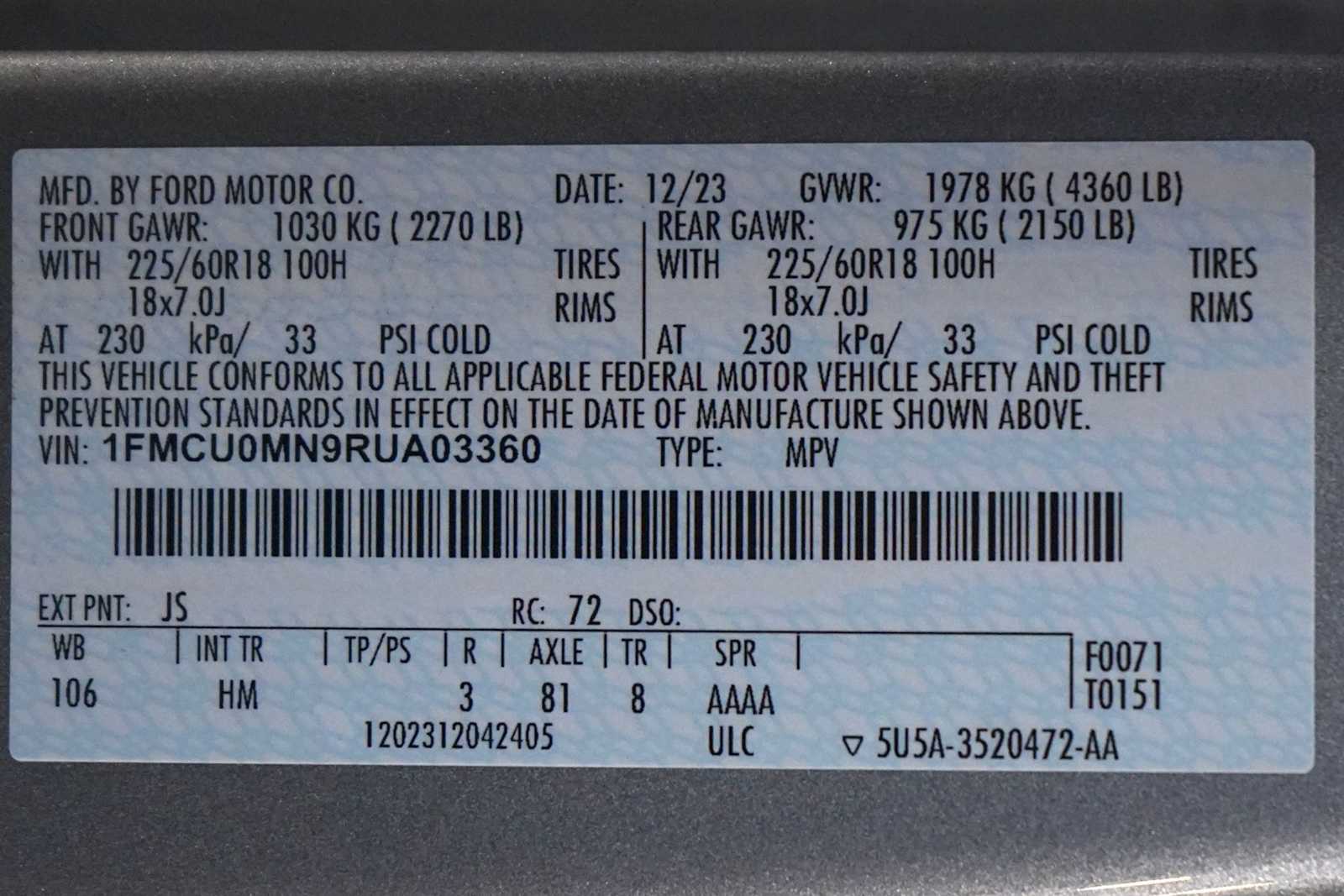 Thumbnail: 2024 Ford Escape - 30