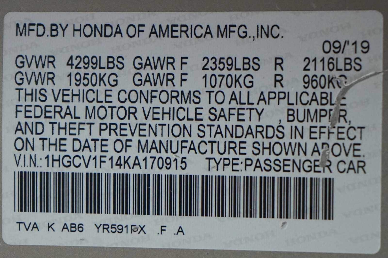 Thumbnail: 2019 Honda Accord - 30