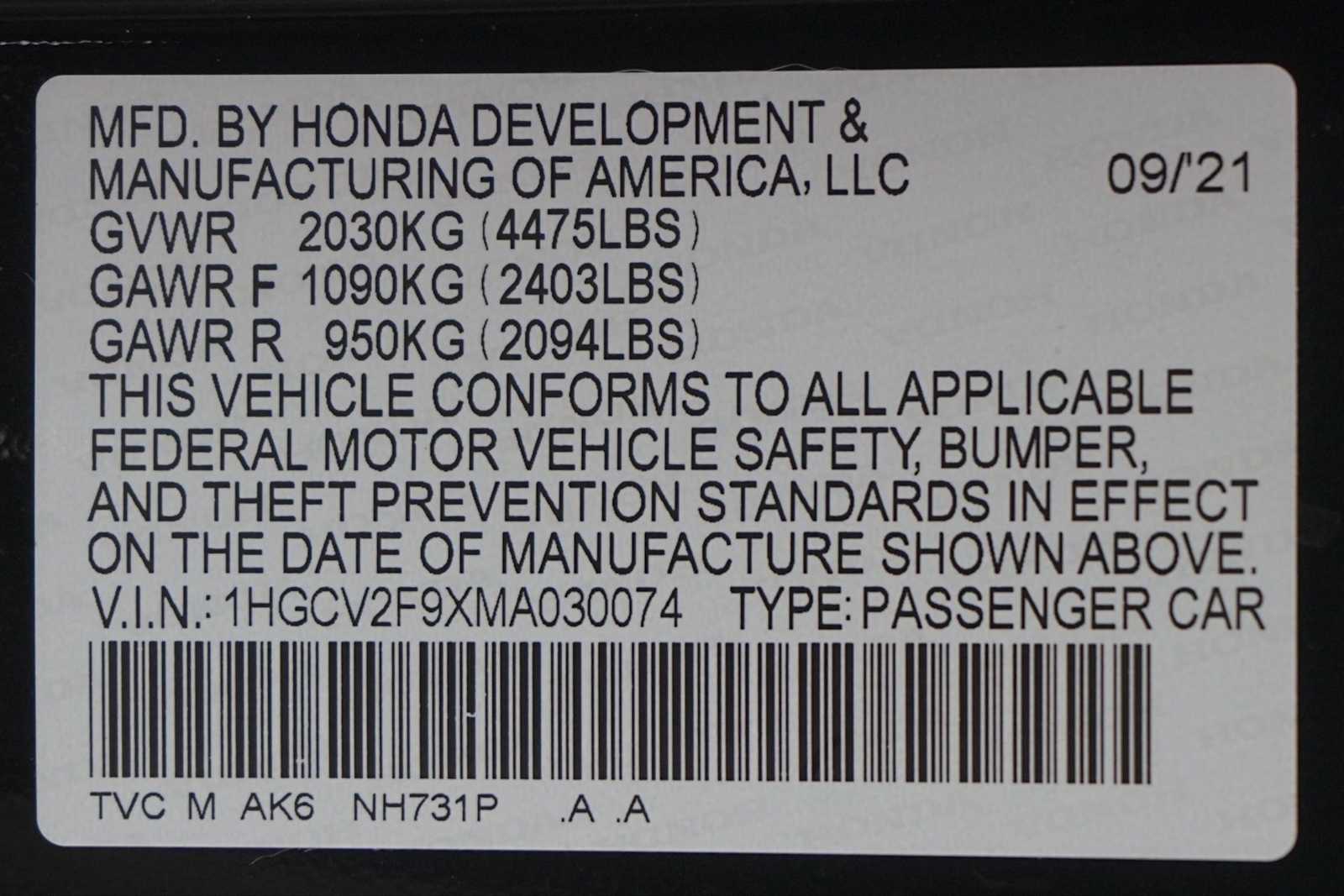 Thumbnail: 2021 Honda Accord - 30