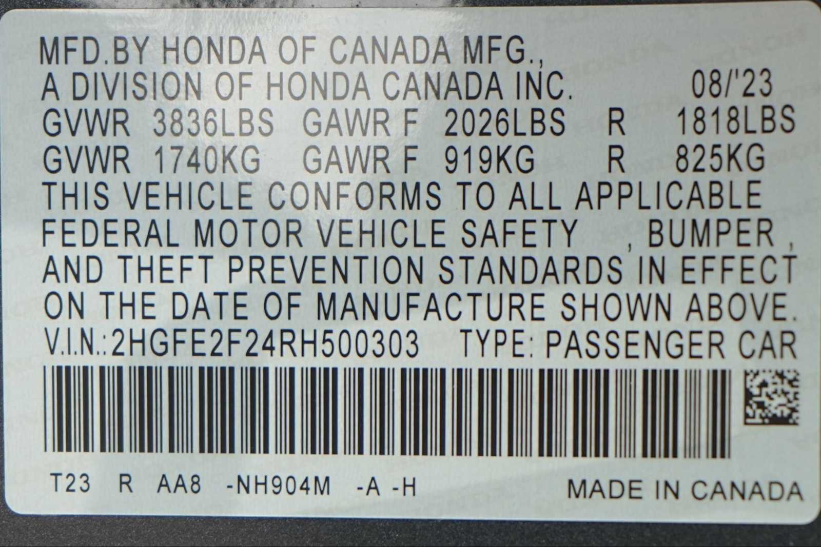Thumbnail: 2024 Honda Civic - 30
