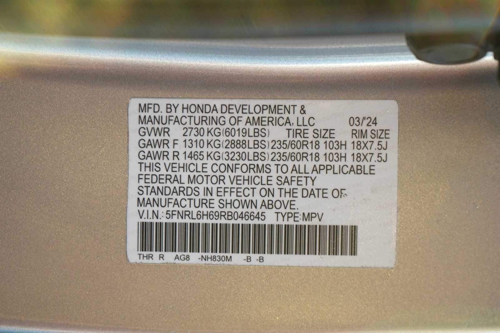 Thumbnail: 2024 Honda Odyssey - 30