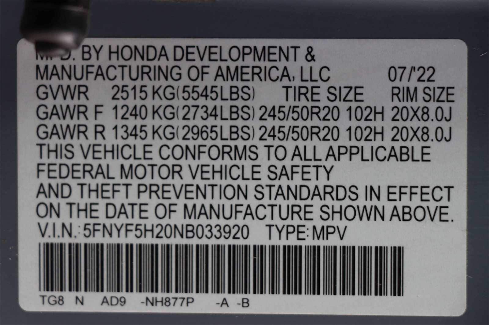 Thumbnail: 2022 Honda Pilot - 26