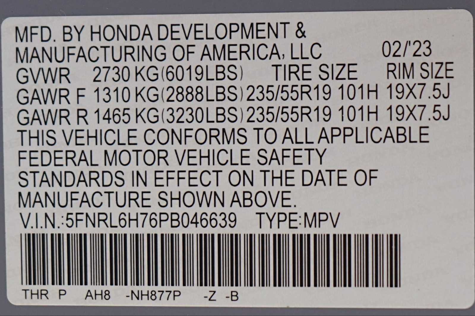 Thumbnail: 2023 Honda Odyssey - 30