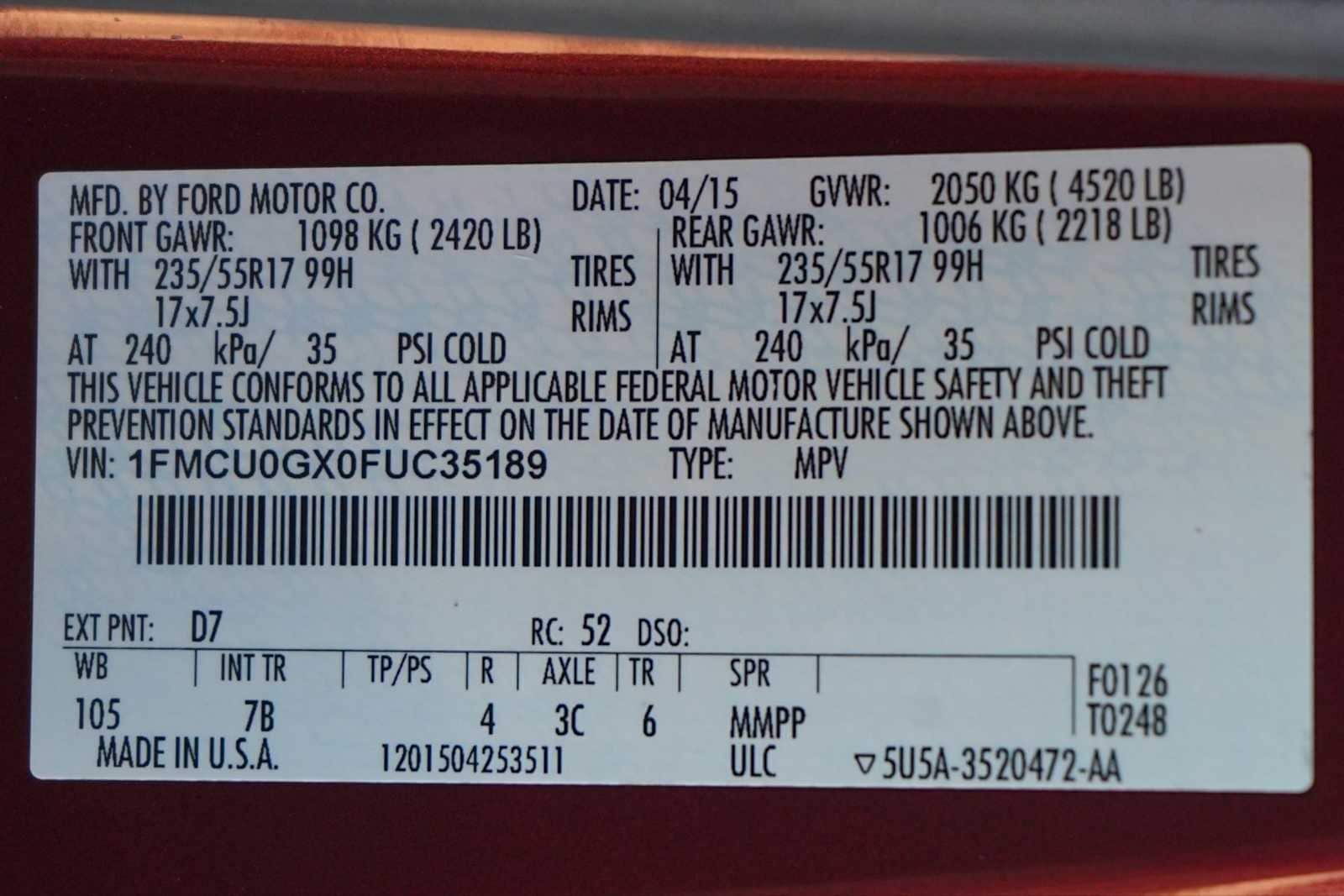 Thumbnail: 2015 Ford Escape - 30