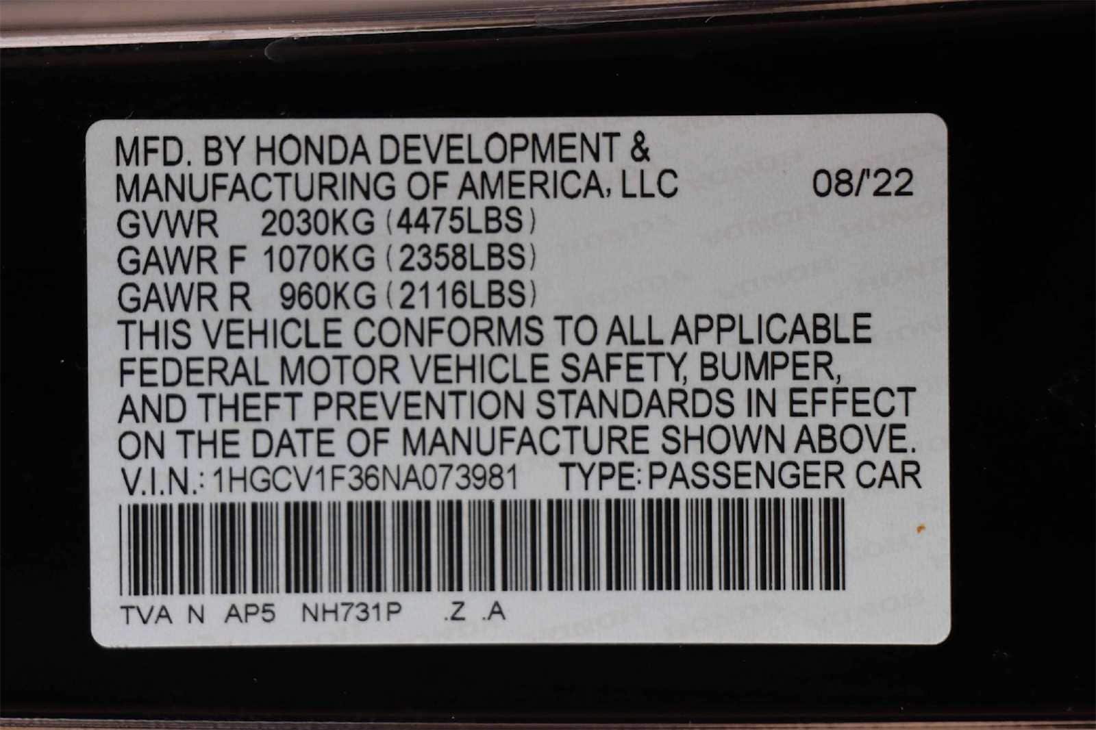 Thumbnail: 2022 Honda Accord - 28