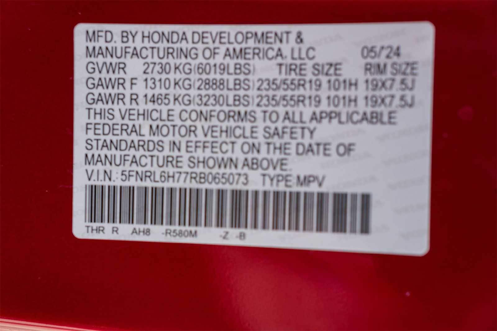 Thumbnail: 2024 Honda Odyssey - 30